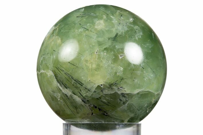 Polished Prehnite With Epidote Sphere #343070
